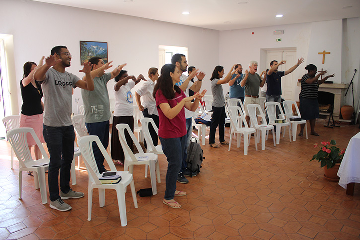 Missionários num momento de animação