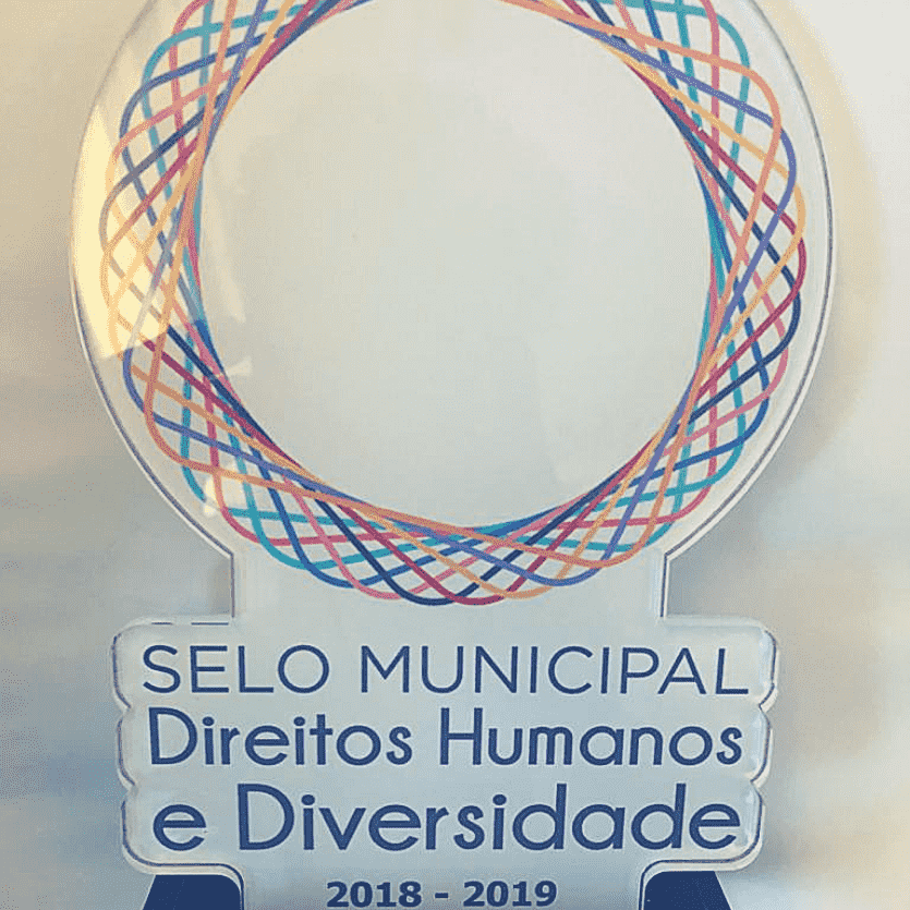 Placa do Selo de Direitos Humanos e Diversidade
