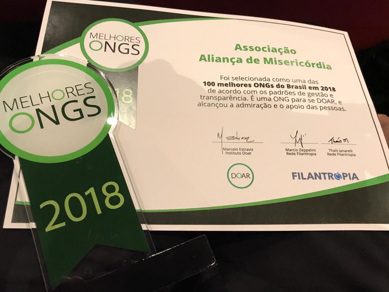 Certificado de Melhor ONGs do Brasil