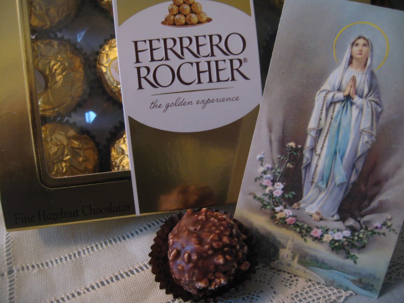 Ferrero Rocher e Nossa Senhora de Lourdes