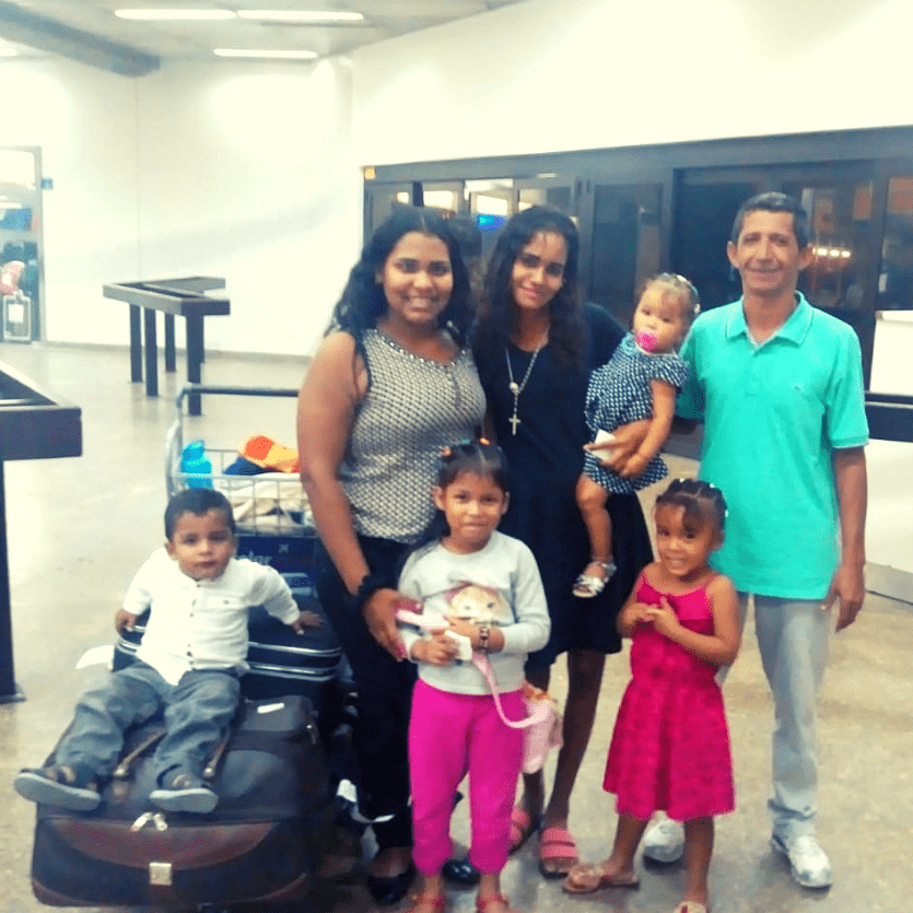 Família venezuelana acolhida