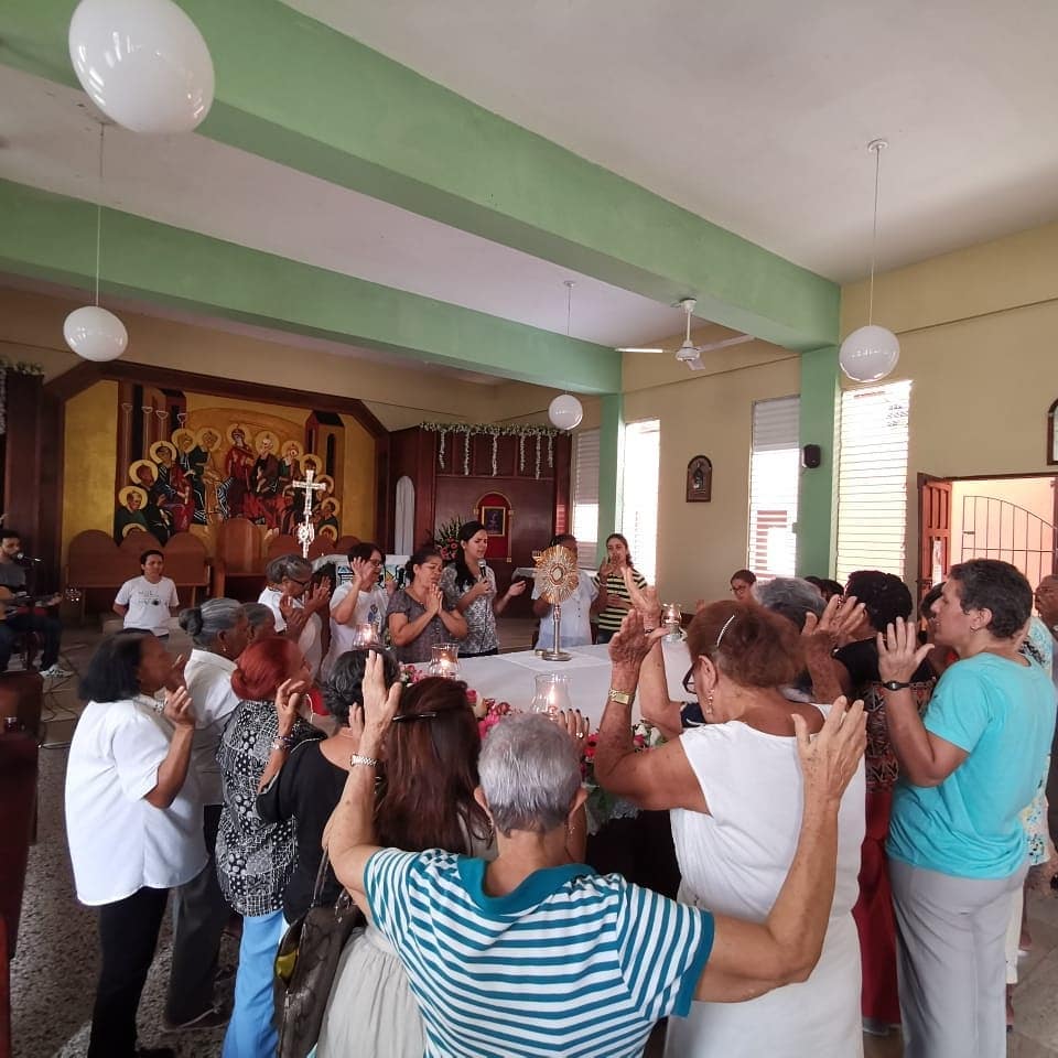 Momento de oração na República Dominicana