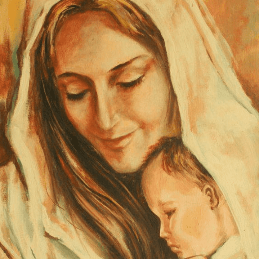 Imagem de Maria com Jesus nos braços