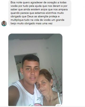 Jhonatan e sua mãe