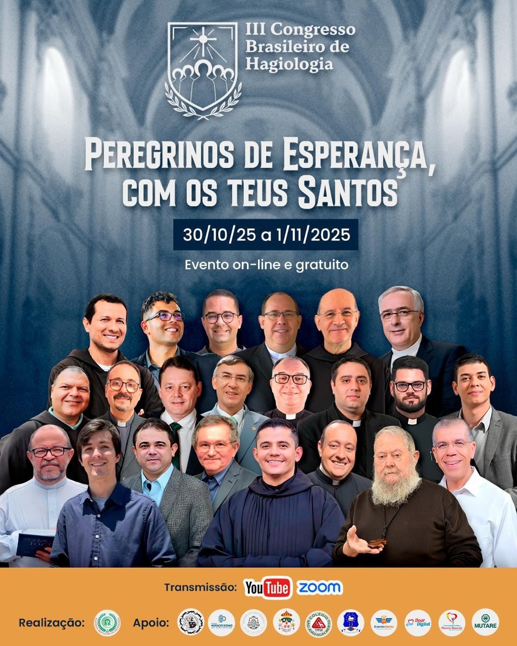 Congresso gratuito apresenta santos como modelos de esperança