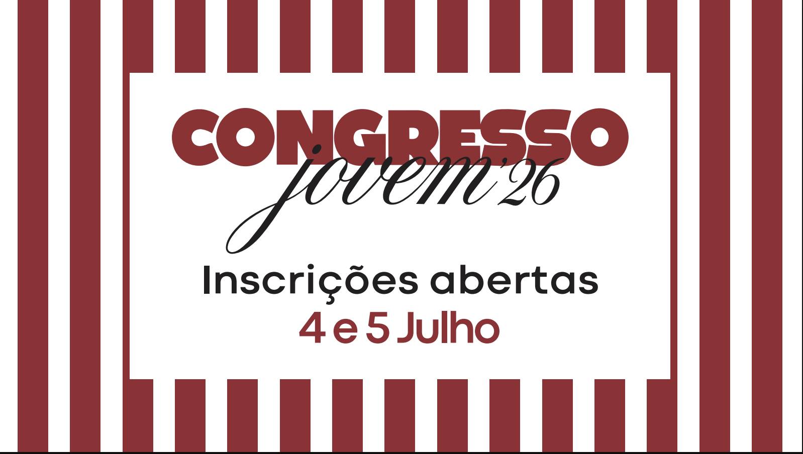Vem aí Congresso Jovem 2026